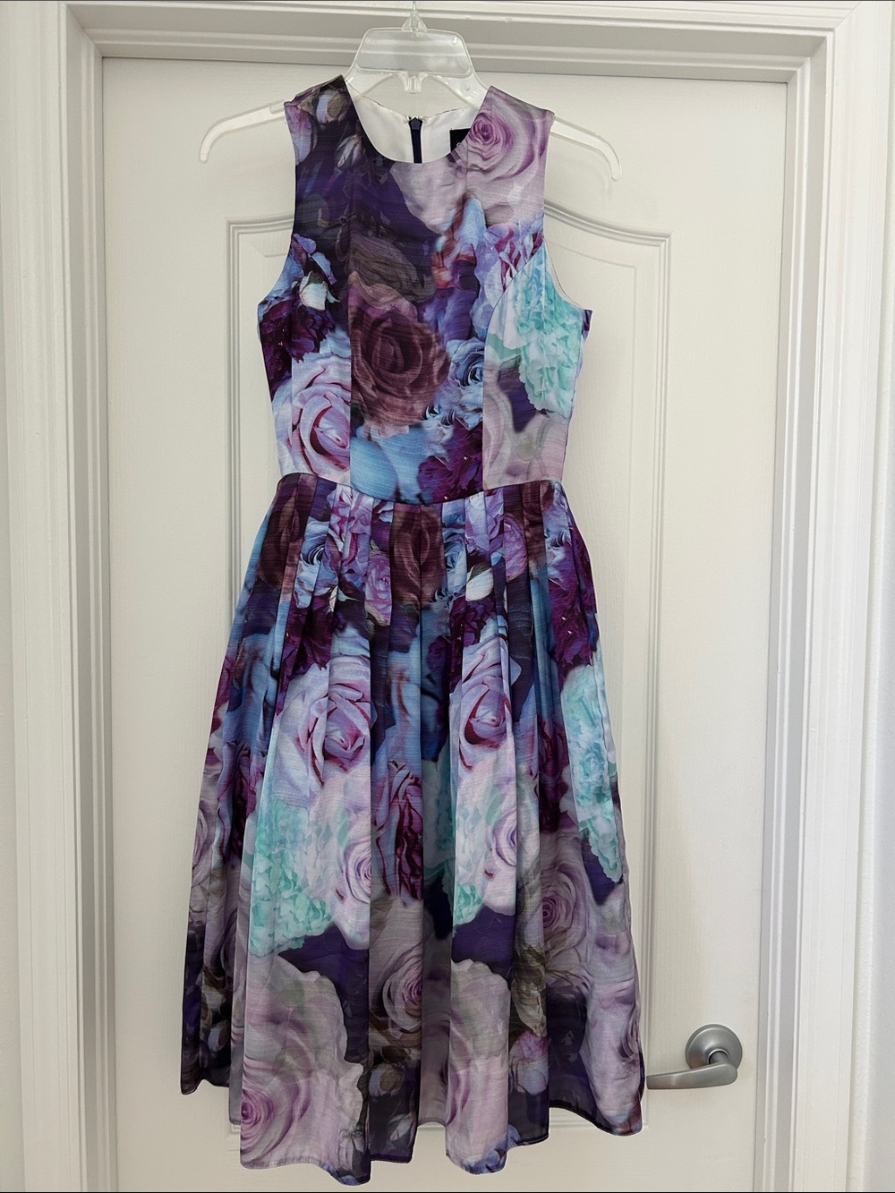ASOS Purple and Blue Floral Midi Dress Size 0